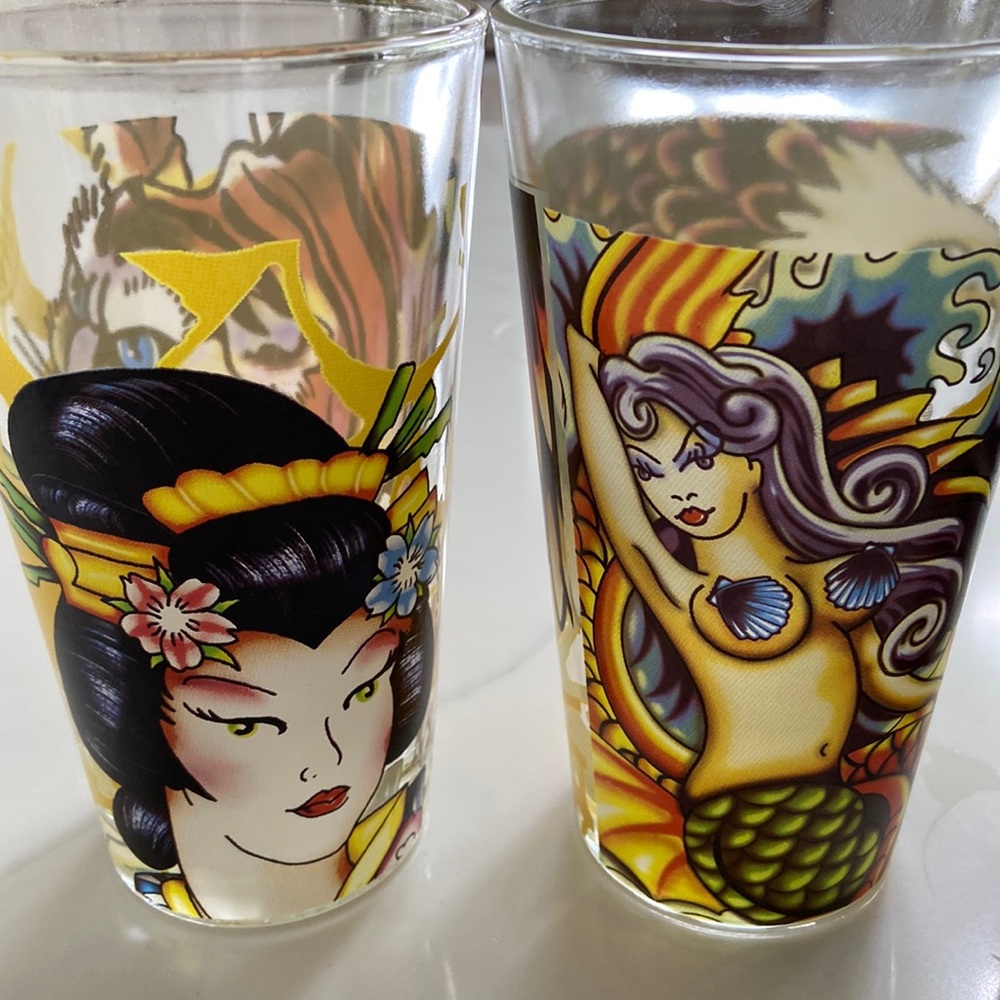 Ed hardy glassware